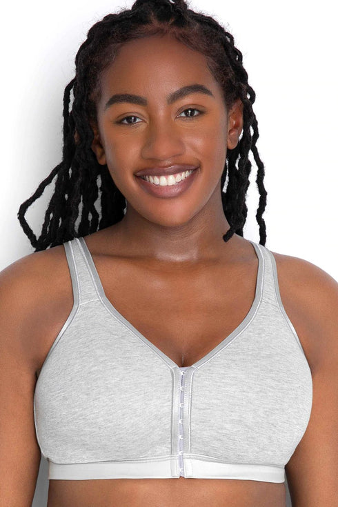 Curvy Couture  Cotton Luxe Front And Back Close Wireless Bra